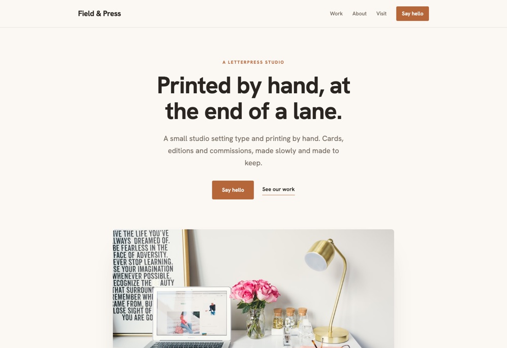 The Brochure template