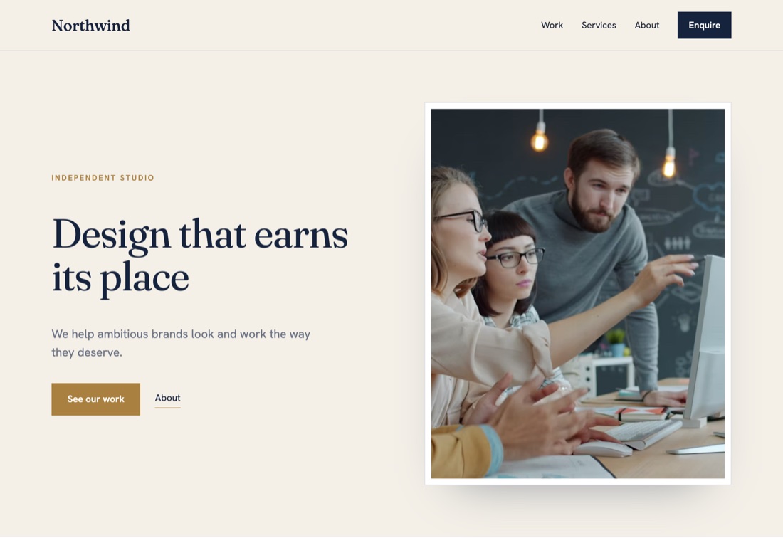 Preview of the Harbor template