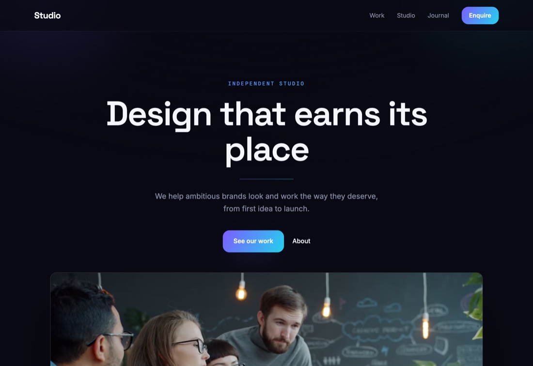 Preview of the Lumen template