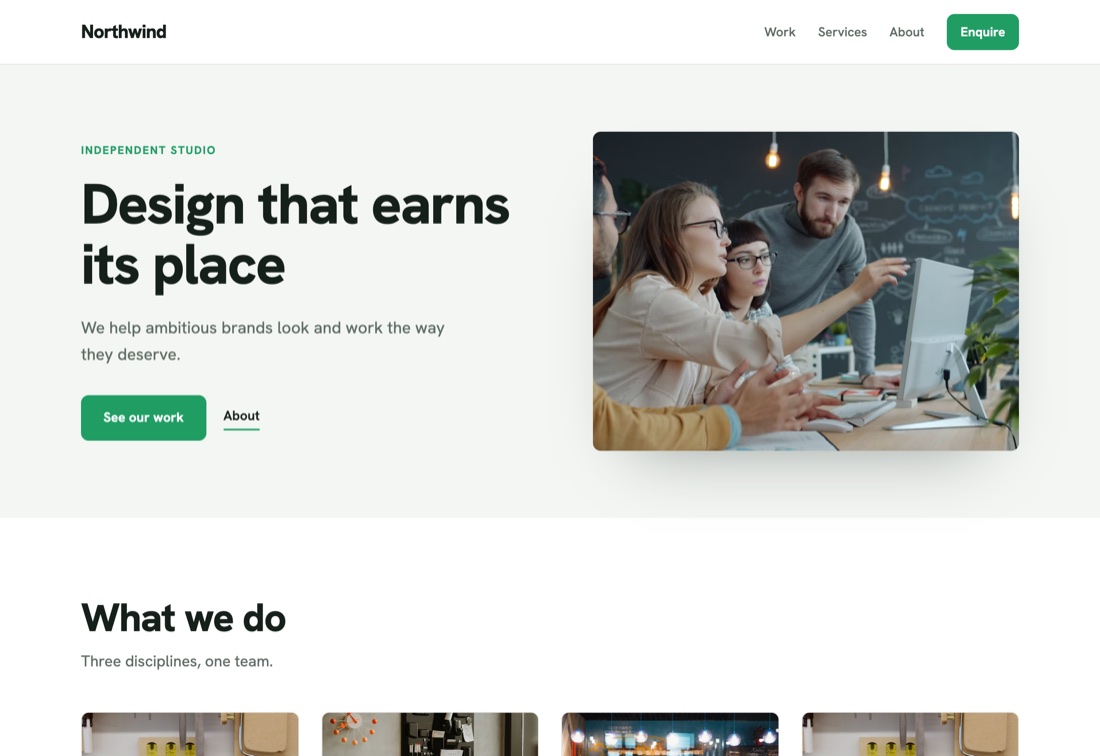 The Services template